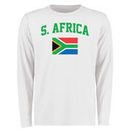 South Africa Flag Long Sleeve T-Shirt - White