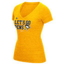 Pittsburgh Penguins CCM Women's Let's Go Pens V-Neck T-Shirt - Gold