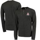 Arizona Wildcats Colosseum Fahrenheit Long Sleeve Henley T-Shirt - Heathered Black