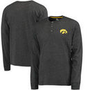 Iowa Hawkeyes Colosseum Fahrenheit Long Sleeve Henley T-Shirt - Heathered Black