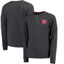 Nebraska Cornhuskers Colosseum Fahrenheit Long Sleeve Henley T-Shirt - Heathered Black
