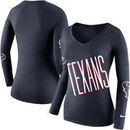 Houston Texans Nike Women's Champ Drive 2 Long Sleeve T-Shirt - Navy