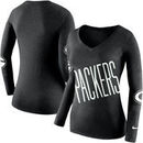 Green Bay Packers Nike Women's Champ Drive 2 Long Sleeve T-Shirt - Black