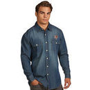 Bowling Green St. Falcons Antigua Dark Chambray Long Sleeve Button-Up Shirt - Blue