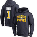 San Diego Padres #1 Dad Pullover Hoodie - Navy
