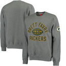 Brett Favre Green Bay Packers Mitchell & Ness MVP Crew Sweatshirt - Heathered Gray