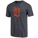 Detroit Tigers Distressed Team Tri-Blend T-Shirt - Heathered Navy