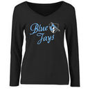 Johns Hopkins Blue Jays Women's Dora Long Sleeve T-Shirt - Black