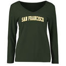 San Francisco Dons Women's Everyday Long Sleeve T-Shirt - Green