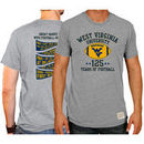 West Virginia Mountaineers Original Retro Brand 125 Years Of Football Retro Banners T-Shirt - Gray