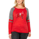 Tampa Bay Buccaneers Soft as a Grape Women's Plus Size Mix Fabric Long Sleeve T-Shirt - Red