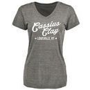 Muhammad Ali Women's Cassius Clay V-Neck T-Shirt - Heather Gray