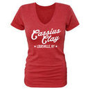 Muhammad Ali Women's Cassius Clay V-Neck T-Shirt - Red