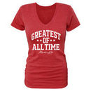 Muhammad Ali Women's All Time Great V-Neck T-Shirt - Red