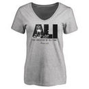 Muhammad Ali Women's Legend V-Neck T-Shirt - Heather Gray