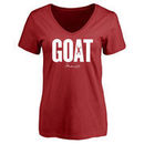 Muhammad Ali Women's GOAT V-Neck T-Shirt - Red