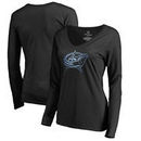 Columbus Blue Jackets Women's Pond Hockey Long Sleeve T-Shirt - Black