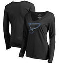 St. Louis Blues Women's Pond Hockey Long Sleeve T-Shirt - Black