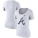 Atlanta Braves Nike Women's Logo Scoop Neck T-Shirt - White