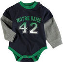 Notre Dame Fighting Irish Colosseum Newborn & Infant Fly By Layered Long Sleeve Bodysuit - Navy