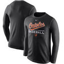 Baltimore Orioles Nike Practice Long Sleeve T-Shirt - Black