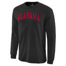 Alabama Crimson Tide Basic Arch Long Sleeve T-Shirt - Black