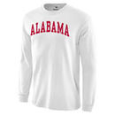 Alabama Crimson Tide Basic Arch Long Sleeve T-Shirt - White