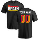 Spain Personalized Name & Number T-Shirt - Black