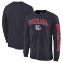 Gonzaga Bulldogs Fanatics Branded Distressed Arch Over Logo Long Sleeve Hit T-Shirt - Navy