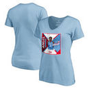 Angel McCoughtry Atlanta Dream Women's WNBA 20th Anniversary Player Social V-Neck T-Shirt - Light Blue