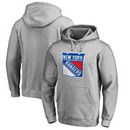 New York Rangers Fanatics Branded Primary Logo Pullover Hoodie - Gray