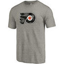 Philadelphia Flyers Distressed Primary Logo Tri-Blend T-Shirt - Gray