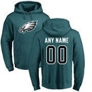 Philadelphia Eagles NFL Pro Line Any Name & Number Logo Personalized Pullover Hoodie - Green