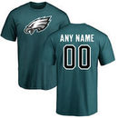 Philadelphia Eagles NFL Pro Line Any Name & Number Logo Personalized T-Shirt - Green