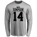 Jerome Simpson Player Issued Long Sleeve T-Shirt - Ash