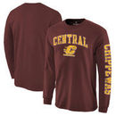 Central Michigan Chippewas Fanatics Branded Distressed Arch Over Logo Long Sleeve Hit T-Shirt - Maroon