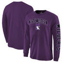 Northwestern Wildcats Fanatics Branded Distressed Arch Over Logo Long Sleeve Hit T-Shirt - Purple
