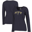 Pitt Panthers Women's Campus Long Sleeve T-Shirt - Navy