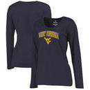 West Virginia Mountaineers Women's Campus Long Sleeve T-Shirt - Navy