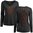 San Francisco Giants Women's Personalized Backer Long Sleeve T-Shirt - Black