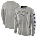 Georgia Southern Eagles Fanatics Branded Distressed Arch Over Logo Long Sleeve Hit T-Shirt - Gray