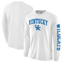 Kentucky Wildcats Fanatics Branded Distressed Arch Over Logo Long Sleeve Hit T-Shirt - White