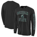 Michigan State Spartans Fanatics Branded Distressed Arch Over Logo Long Sleeve Hit T-Shirt - Black