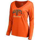 San Francisco Giants Women's Victory Script Long Sleeve T-Shirt - Orange