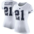 Ezekiel Elliott Dallas Cowboys Nike Women's Player Pride Color Rush Name & Number T-Shirt - White