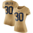 Todd Gurley Los Angeles Rams Nike Women's Player Pride Color Rush Name & Number T-Shirt - Yellow