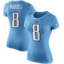 Marcus Mariota Tennessee Titans Nike Women's Player Pride Color Rush Name & Number T-Shirt - Light Blue