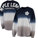 Toronto Maple Leafs Fanatics Branded Women's Ombre Spirit Jersey Long Sleeve Oversized T-Shirt - Blue/Gray