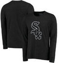 Chicago White Sox Majestic Threads Tri-Blend Long Sleeve T-Shirt - Black