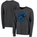 Toronto Blue Jays Majestic Threads Tri-Blend Long Sleeve T-Shirt - Graphite